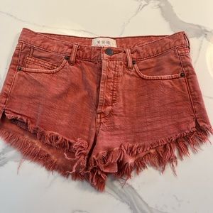 Free people burnt orange shorts